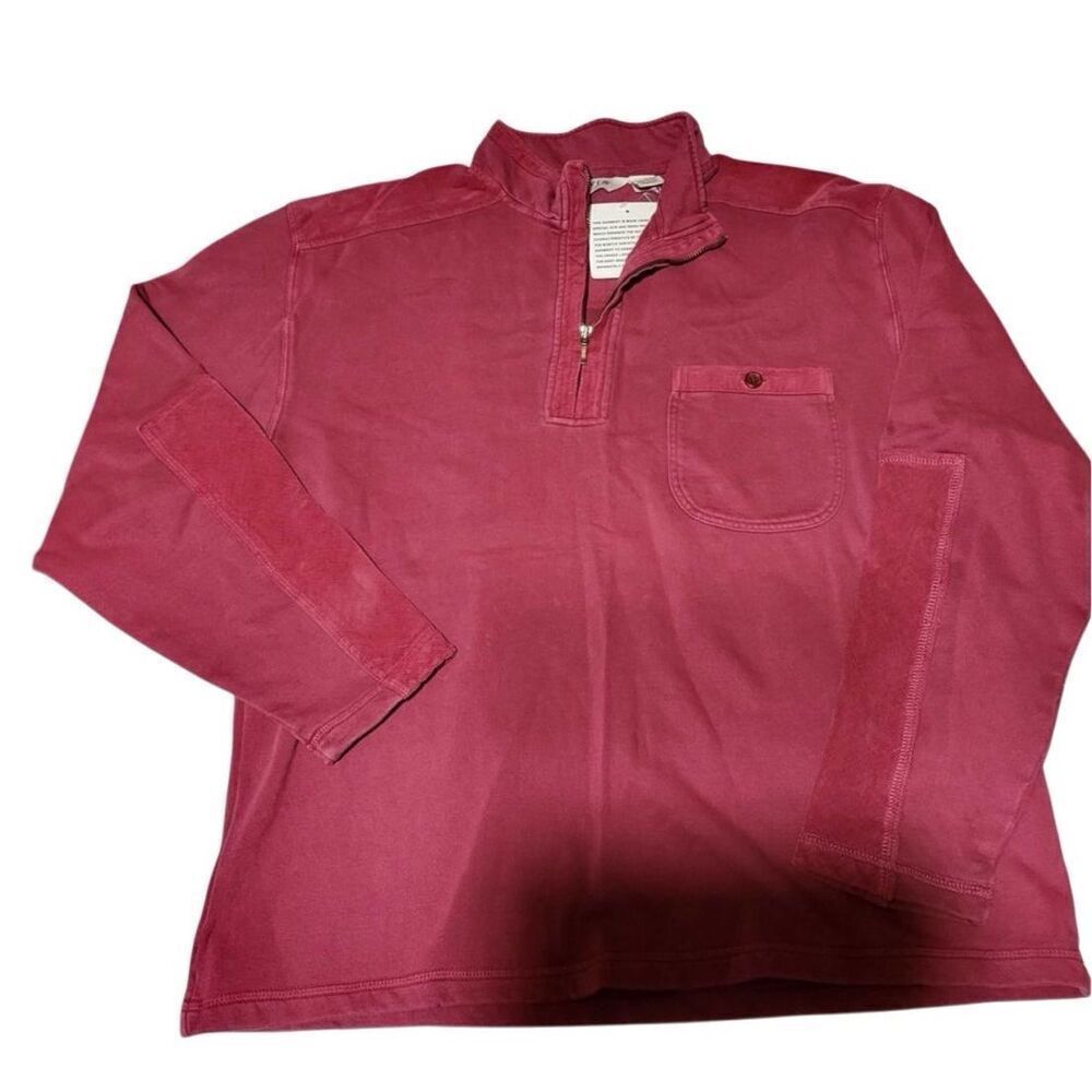Orvis Burgundy mock neck Heather pullover Sweater L